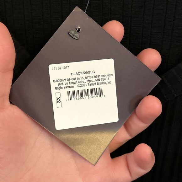 NWT Ava & Viv Tank Top 3X Black Plus Size Ribbed Cotton Blend Sleeveless Shirt - Picture 8 of 16